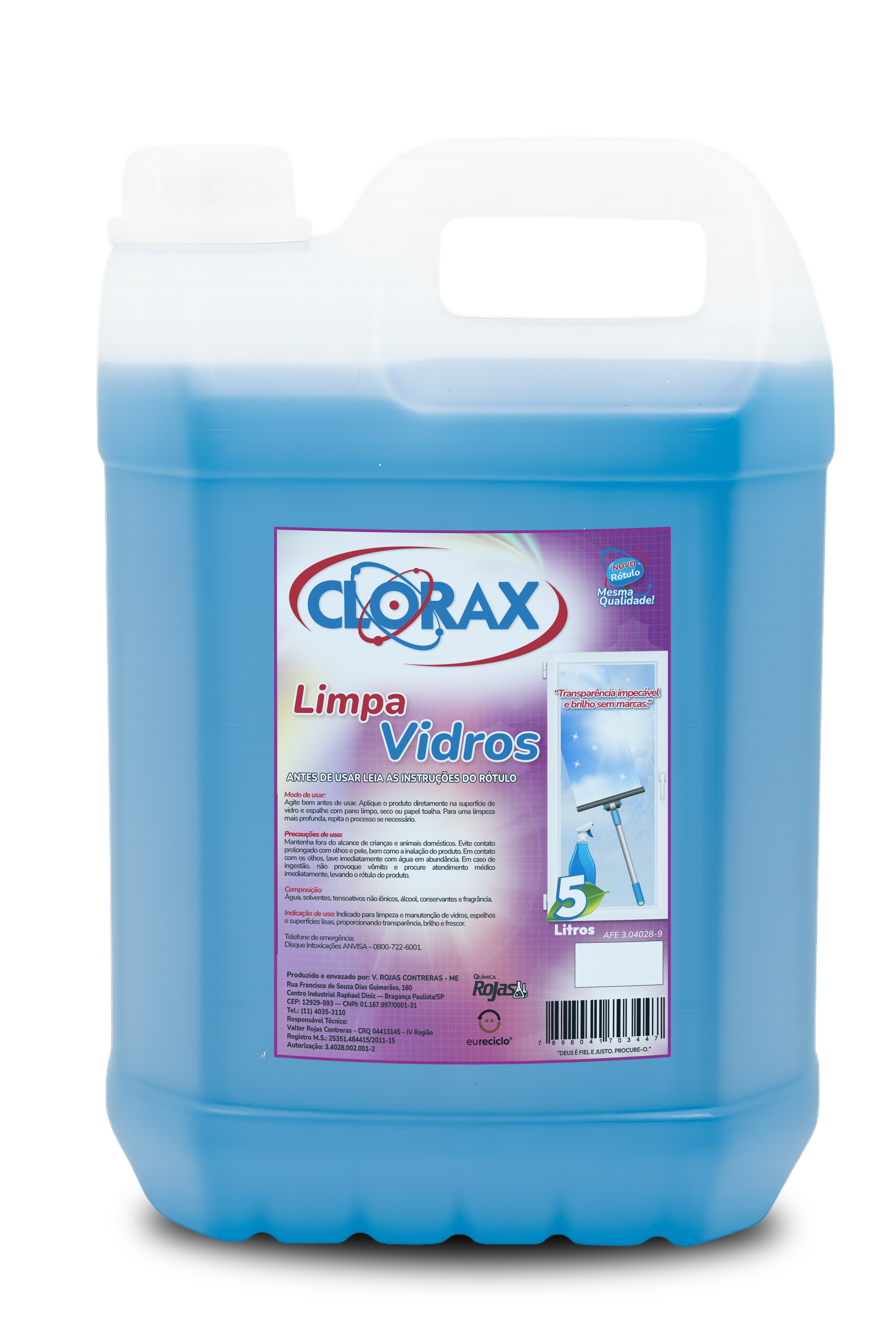Garrafa de 5L do produto Limpa Vidros